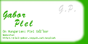 gabor plel business card